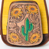 ADBG1146 American Darling Saddle Blanket Sling Bag -Floral Tooled Leather Backpack