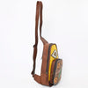 ADBG1146 American Darling Saddle Blanket Sling Bag -Floral Tooled Leather Backpack