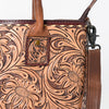 ADBG1147 American Darling Hand Tooled Leather Tote -Western Floral Carved Purse