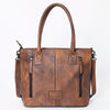 ADBG1147 American Darling Hand Tooled Leather Tote -Western Floral Carved Purse