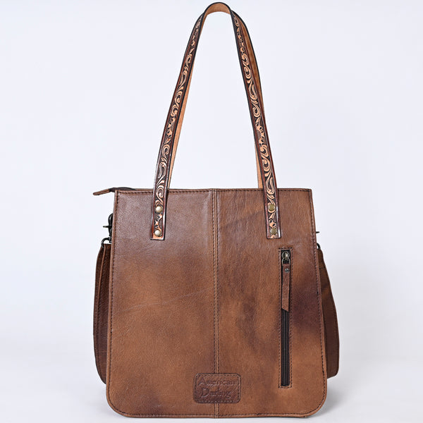 ADBG1149 American Darling Saddle Blanket & Tooled Leather Tote -Western Purse