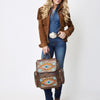 ADBG1150 American Darling Saddle Blanket & Tooled Leather Backpack -Western Bag