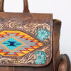 ADBG1150 American Darling Saddle Blanket & Tooled Leather Backpack -Western Bag