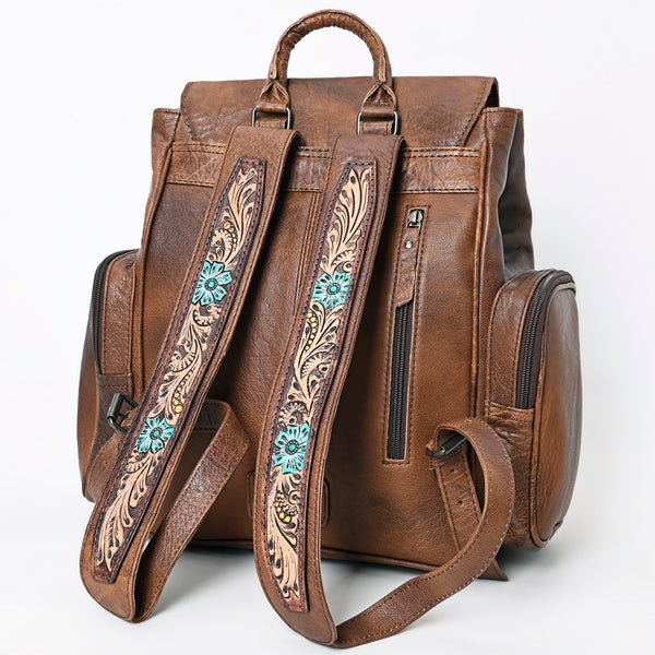 ADBG1150 American Darling Saddle Blanket & Tooled Leather Backpack -Western Bag