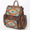 ADBG1150 American Darling Saddle Blanket & Tooled Leather Backpack -Western Bag