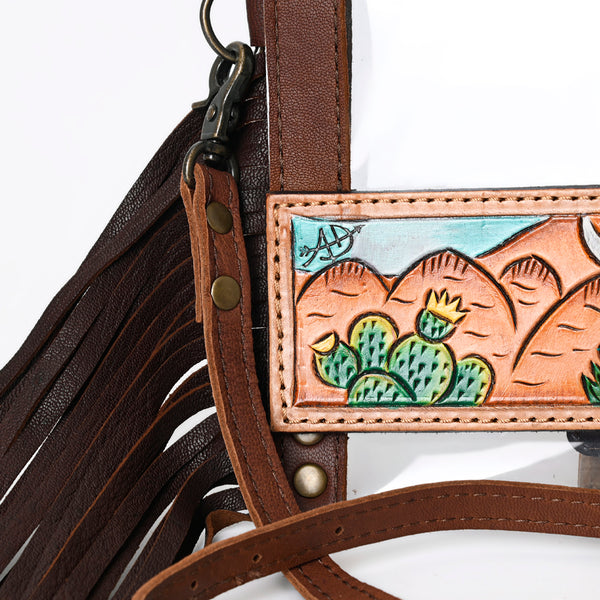 ADBG1152 American Darling Hand Painted Clear Bag -Western Fringe Crossbody