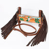 ADBG1152 American Darling Hand Painted Clear Bag -Western Fringe Crossbody