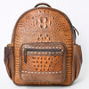 ADBG1154 American Darling Crocodile Embossed Leather Backpack -Western Travel Bag