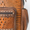 ADBG1154 American Darling Crocodile Embossed Leather Backpack -Western Travel Bag
