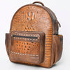 ADBG1154 American Darling Crocodile Embossed Leather Backpack -Western Travel Bag