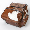 ADBG1157 American Darling Cowhide & Tooled Leather Backpack -Western Travel Bag