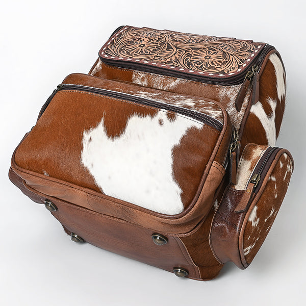 ADBG1157 American Darling Cowhide & Tooled Leather Backpack -Western Travel Bag