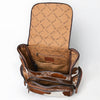 ADBG1157 American Darling Cowhide & Tooled Leather Backpack -Western Travel Bag