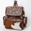 ADBG1157 American Darling Cowhide & Tooled Leather Backpack -Western Travel Bag