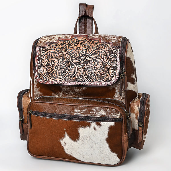ADBG1157 American Darling Cowhide & Tooled Leather Backpack -Western Travel Bag