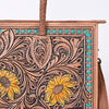 ADBG1158 American Darling Floral Tooled Leather Tote -Western Crossbody Bag