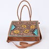 ADBG1158 American Darling Floral Tooled Leather Tote -Western Crossbody Bag