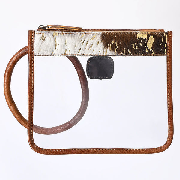 ADBG1159 American Darling Cowhide Clear Bag -Western Wristlet Clutch