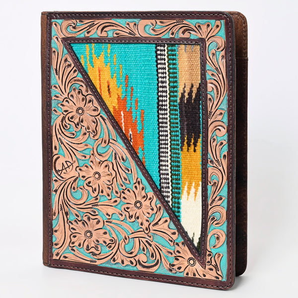 ADBG1160 American Darling Tooled Leather Portfolio Bag -Saddle Blanket Tablet Sleeve