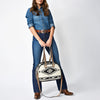 ADBG1161 American Darling Saddle Blanket Tote -Tooled Leather Handbag