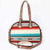 ADBG1162 American Darling Saddle Blanket Tote -Tooled Leather Western Handbag
