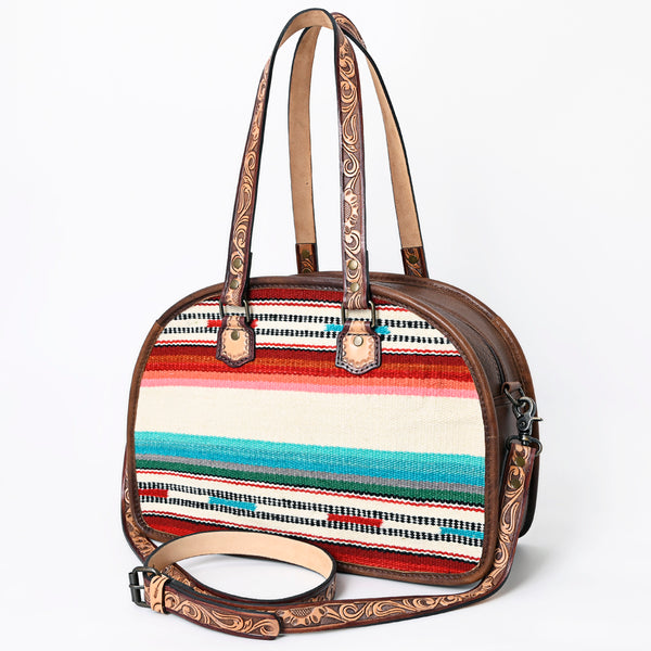 ADBG1162 American Darling Saddle Blanket Tote -Tooled Leather Western Handbag
