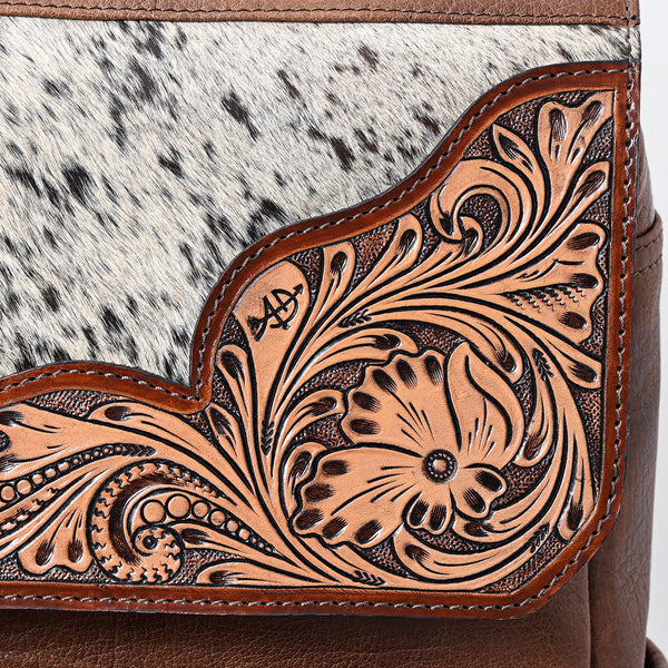 ADBG1165 American Darling Cowhide & Hand Tooled Leather Backpack -Western Travel Bag