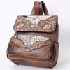 ADBG1165 American Darling Cowhide & Hand Tooled Leather Backpack -Western Travel Bag