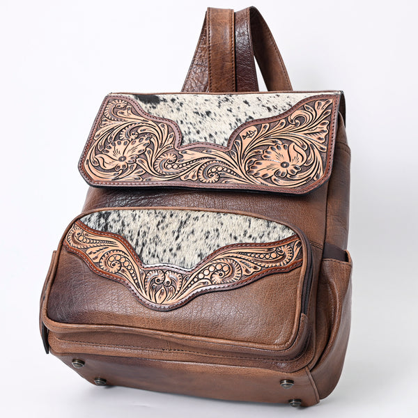 ADBG1165 American Darling Cowhide & Hand Tooled Leather Backpack -Western Travel Bag