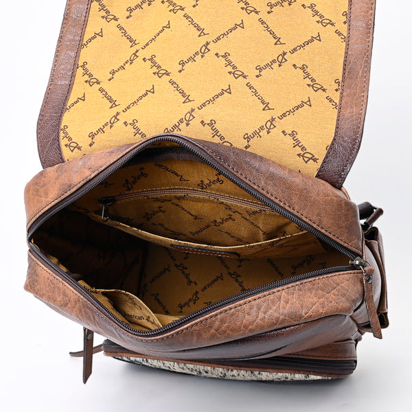 ADBG1165 American Darling Cowhide & Hand Tooled Leather Backpack -Western Travel Bag