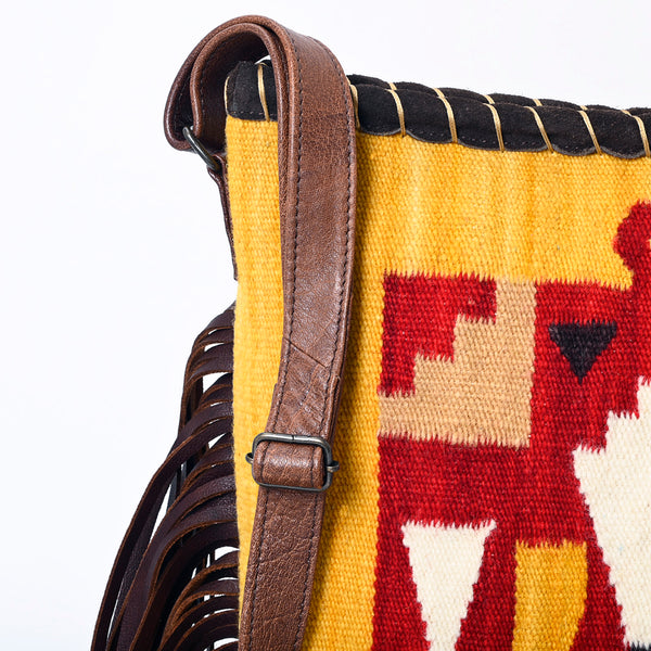 ADBG1167 American Darling Saddle Blanket Fringe Crossbody Bag