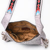 ADBG1168 American Darling Crocodile Embossed Fringe Crossbody -Western Beaded Strap Bag