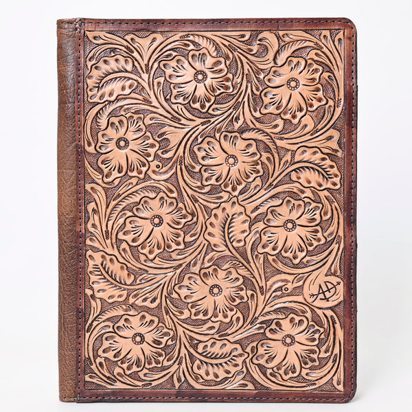 ADBG1169 American Darling Hand Tooled Leather Portfolio -Western Floral Sleeve