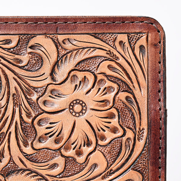 ADBG1169 American Darling Hand Tooled Leather Portfolio -Western Floral Sleeve