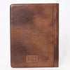ADBG1169 American Darling Hand Tooled Leather Portfolio -Western Floral Sleeve