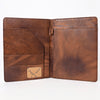 ADBG1169 American Darling Hand Tooled Leather Portfolio -Western Floral Sleeve