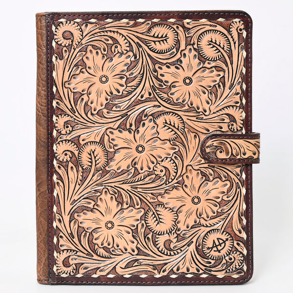ADBG1170 American Darling Hand Tooled Leather Portfolio -Western Floral Sleeve