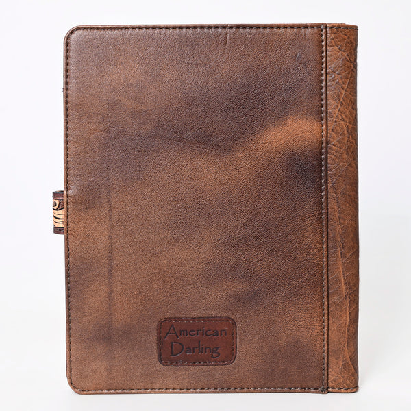 ADBG1170 American Darling Hand Tooled Leather Portfolio -Western Floral Sleeve