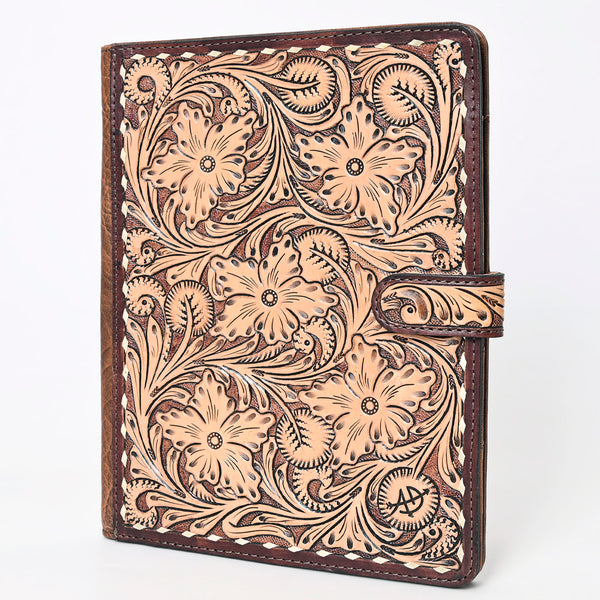 ADBG1170 American Darling Hand Tooled Leather Portfolio -Western Floral Sleeve
