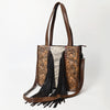 ADBG1171 American Darling Cowhide Tote Bag -Tooled Leather Fringe Handbag