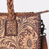 ADBG1173 American Darling Hand Tooled Floral Leather Tote -Western Briefcase Bag