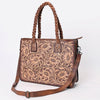 ADBG1173 American Darling Hand Tooled Floral Leather Tote -Western Briefcase Bag