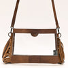 ADBG1174 American Darling Leather Fringe Clear Crossbody -Western Stadium Bag