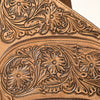 ADBG1176 American Darling Hand-Tooled Leather Sling Bag -Floral Carved Multi-Pocket Backpack