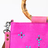 ADBG1178 American Darling Cowhide Crossbody -Bamboo Handle Fringe Handbag
