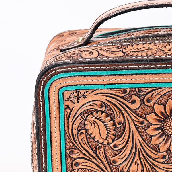 ADBGA340 American Darling Hand Tooled Leather Hair-On Cowhide Jewelry Case