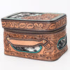 ADBGA340 American Darling Hand Tooled Leather Hair-On Cowhide Jewelry Case