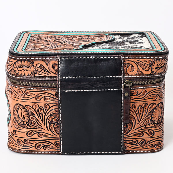 ADBGA340 American Darling Hand Tooled Leather Hair-On Cowhide Jewelry Case