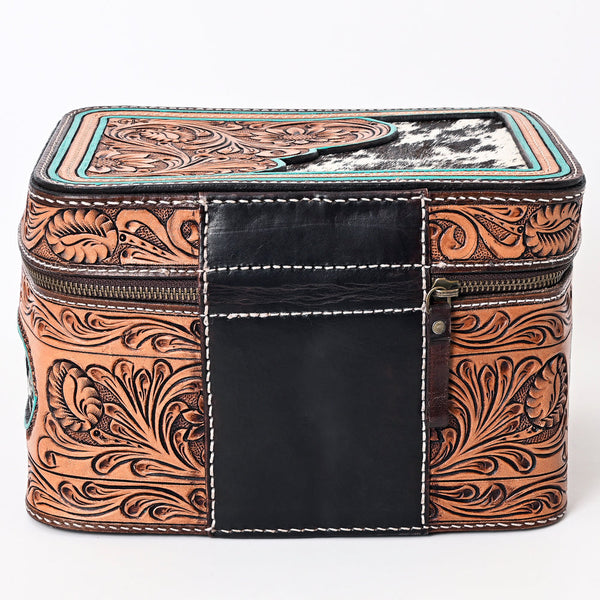 ADBGA340 American Darling Hand Tooled Leather Hair-On Cowhide Jewelry Case