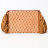 ADBGA341 American Darling Hand Tooled Leather Envelope Bag with Western Fringe